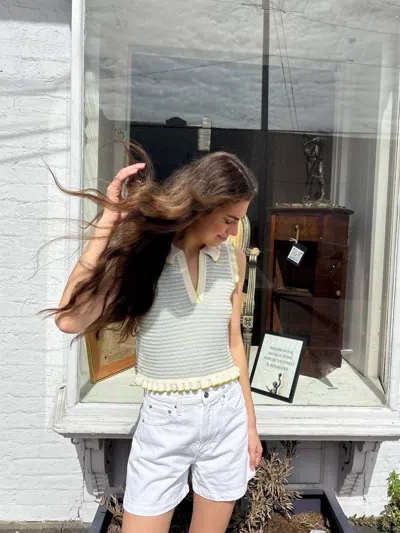 Cinq À Sept Clem Stripe Tank In Cream In White