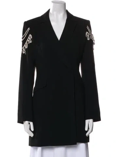 Pre-owned Cinq À Sept Coat In Black