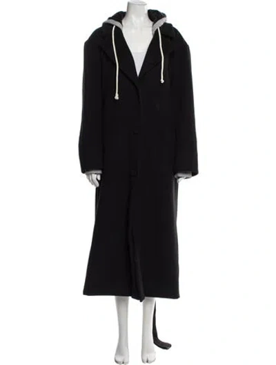 Pre-owned Cinq À Sept Coat In Black
