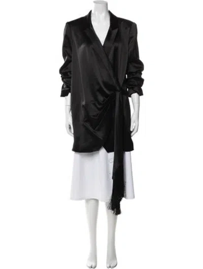 Pre-owned Cinq À Sept Coat In Black