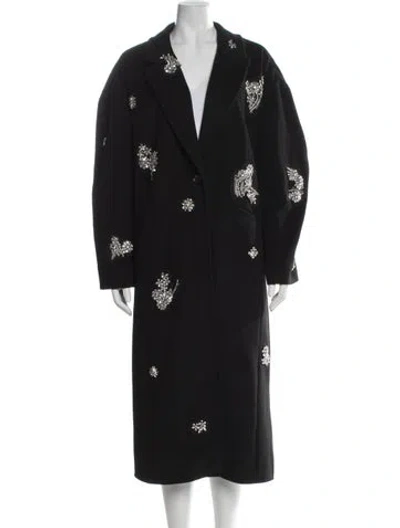 Pre-owned Cinq À Sept Coat In Black
