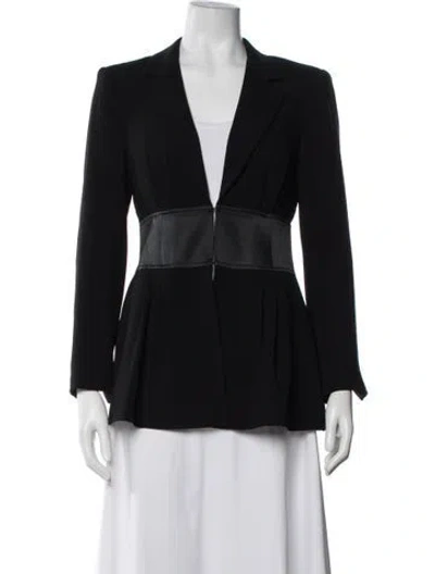Pre-owned Cinq À Sept Coat In Black