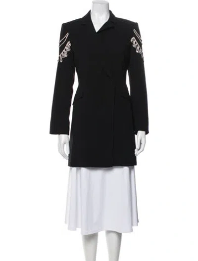 Pre-owned Cinq À Sept Coat In Black