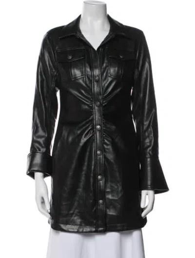 Pre-owned Cinq À Sept Coat In Black