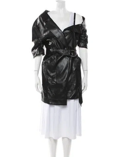 Pre-owned Cinq À Sept Coat In Black