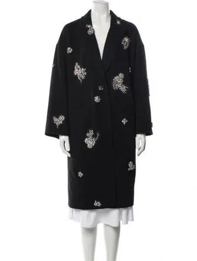 Pre-owned Cinq À Sept Coat In Blue