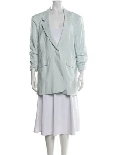 Pre-owned Cinq À Sept Coat In Blue
