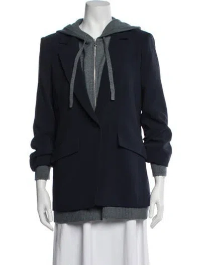 Pre-owned Cinq À Sept Coat In Blue