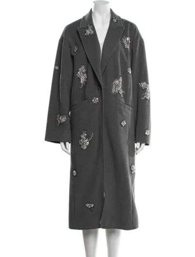 Pre-owned Cinq À Sept Coat In Grey