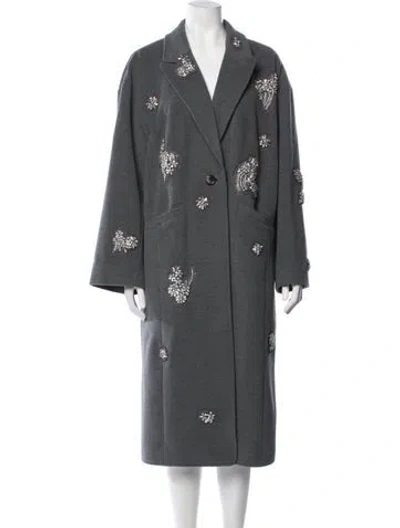 Pre-owned Cinq À Sept Coat In Grey