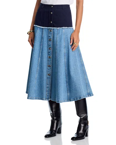 Cinq À Sept Cinq A Sept Combo Veena Skirt In Blue