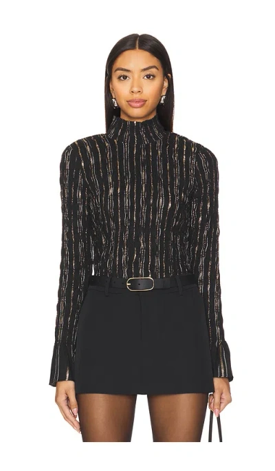 Cinq À Sept Cooper Top In Black & Bronze