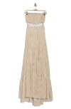 Cinq À Sept Cora Strapless Gown In Ivory/plaster