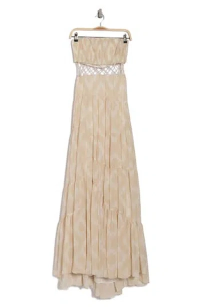 Cinq À Sept Cora Strapless Gown In Ivory/plaster