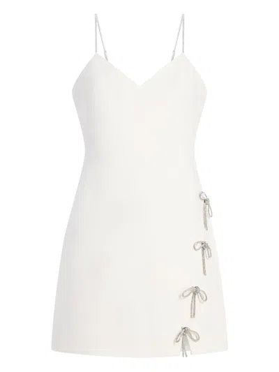 Cinq À Sept Corded Rhinestone Bow Rella Dress In Animal Print