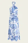 Cinq À Sept Costal Bouquet Coli Dress In Endless Sky Multi In Blue