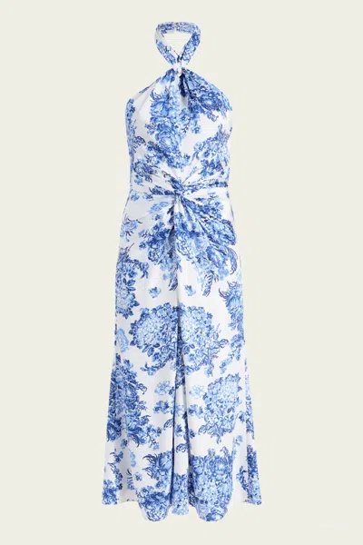 CINQ À SEPT COSTAL BOUQUET COLI DRESS IN ENDLESS SKY MULTI