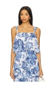 Cinq À Sept Costal Bouquet Kandra Top In Blue