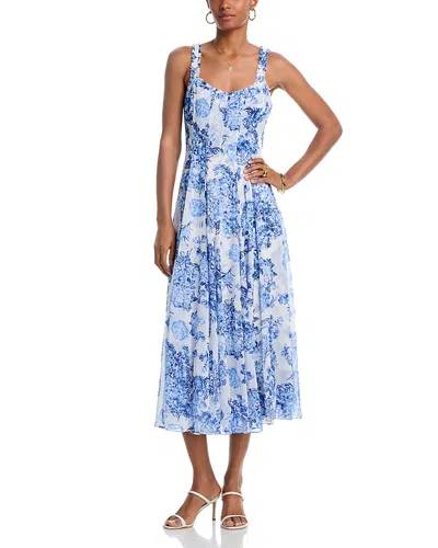 Cinq À Sept Cinq A Sept Costal Bouquet Marmo Dress In Blue