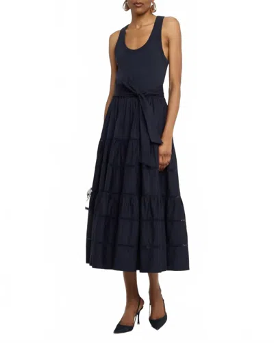Cinq À Sept Cotton Zuri Dress In Navy In Blue
