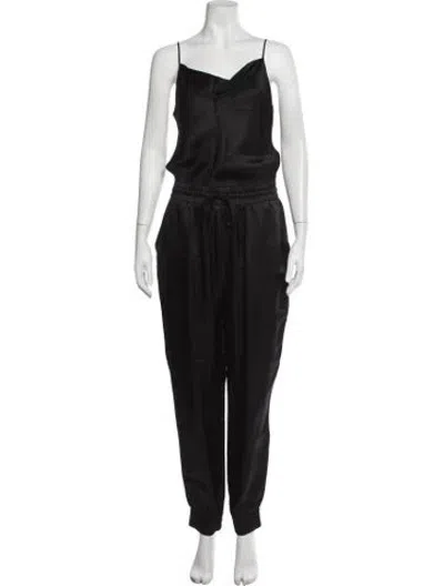 Pre-owned Cinq À Sept Cowl Neck Jumpsuit In Black