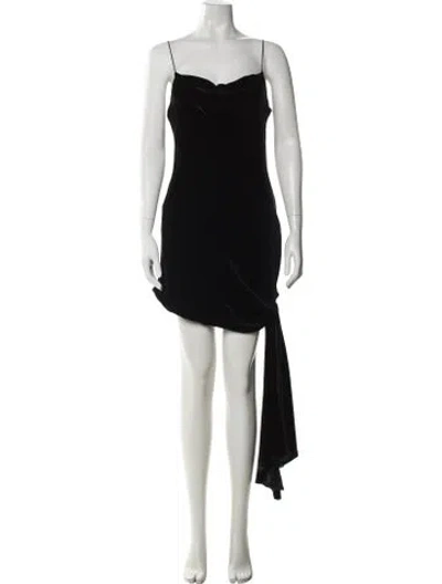 Pre-owned Cinq À Sept Cowl Neck Long Dress In Black