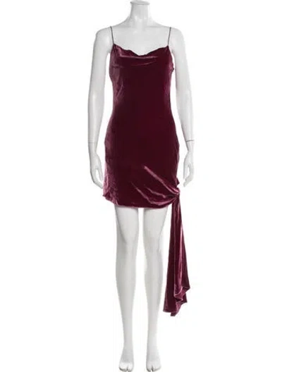 Pre-owned Cinq À Sept Cowl Neck Mini Dress In Pink