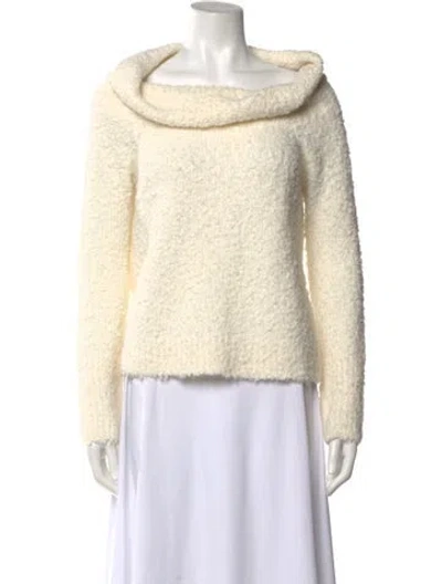 Pre-owned Cinq À Sept Cowl Neck Sweater In Neutral