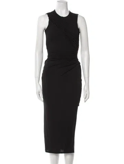 Pre-owned Cinq À Sept Crew Neck Long Dress W/ Tags In Black