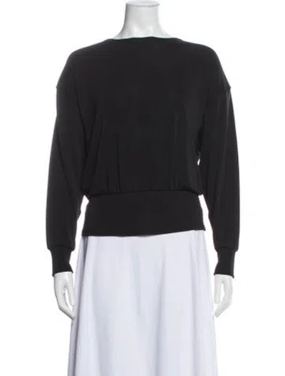 Pre-owned Cinq À Sept Crew Neck Long Sleeve Sweatshirt In Blue