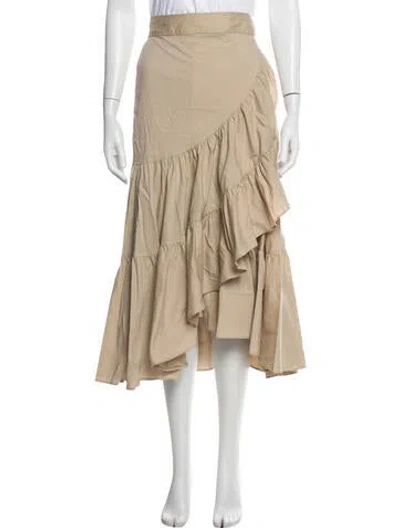 Pre-owned Cinq À Sept Crew Neck Midi Length Dress In Neutral