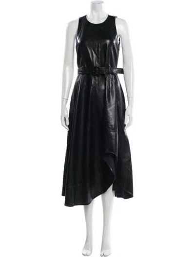 Pre-owned Cinq À Sept Crew Neck Midi Length Dress W/ Tags In Black