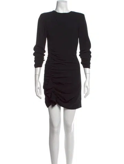Pre-owned Cinq À Sept Crew Neck Mini Dress In Black