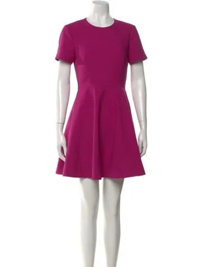 Pre-owned Cinq À Sept Crew Neck Mini Dress In Pink