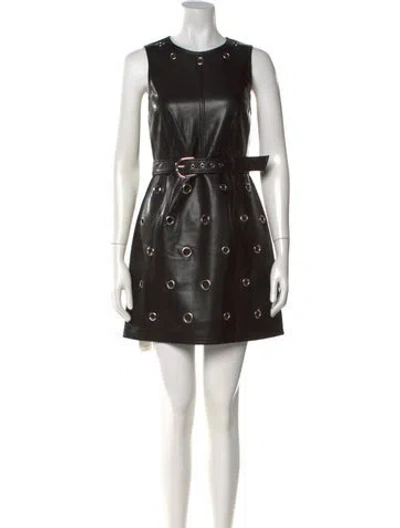 Pre-owned Cinq À Sept Crew Neck Mini Dress W/ Tags In Black