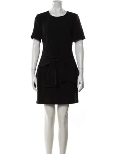 Pre-owned Cinq À Sept Crew Neck Mini Dress W/ Tags In Black