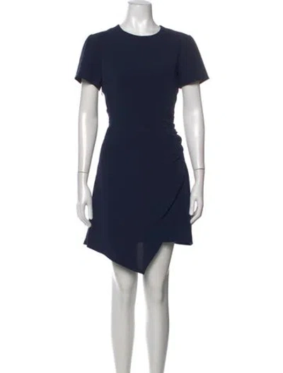 Pre-owned Cinq À Sept Crew Neck Mini Dress W/ Tags In Blue