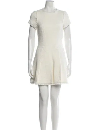 Pre-owned Cinq À Sept Crew Neck Mini Dress W/ Tags In Neutral
