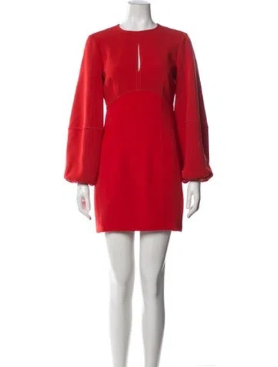 Pre-owned Cinq À Sept Crew Neck Mini Dress W/ Tags In Red