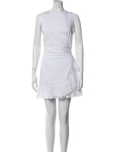 Pre-owned Cinq À Sept Crew Neck Mini Dress W/ Tags In White