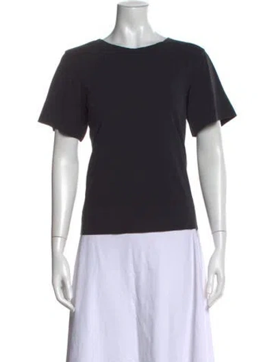 Pre-owned Cinq À Sept Crew Neck Short Sleeve T-shirt In Black