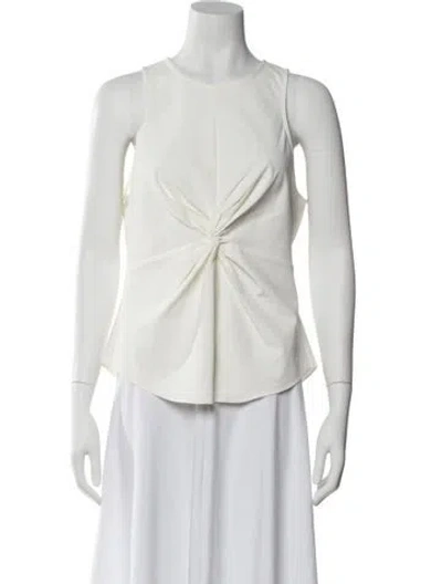 Pre-owned Cinq À Sept Crew Neck Sleeveless Top In Neutral