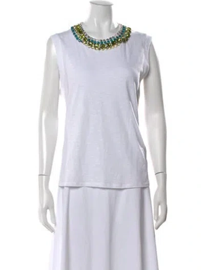 Pre-owned Cinq À Sept Crew Neck Sleeveless T-shirt In Multi