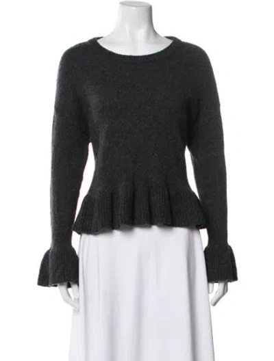 Pre-owned Cinq À Sept Crew Neck Sweater In Black
