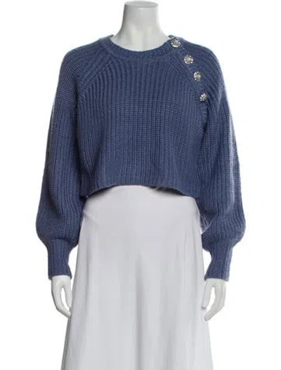Pre-owned Cinq À Sept Crew Neck Sweater In Blue