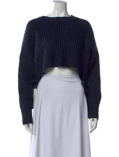 Pre-owned Cinq À Sept Crew Neck Sweater In Blue