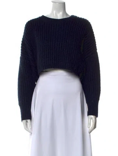 Pre-owned Cinq À Sept Crew Neck Sweater In Blue