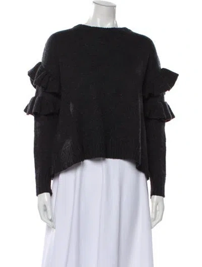 Pre-owned Cinq À Sept Crew Neck Sweater In Gray