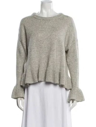 Pre-owned Cinq À Sept Crew Neck Sweater In Gray