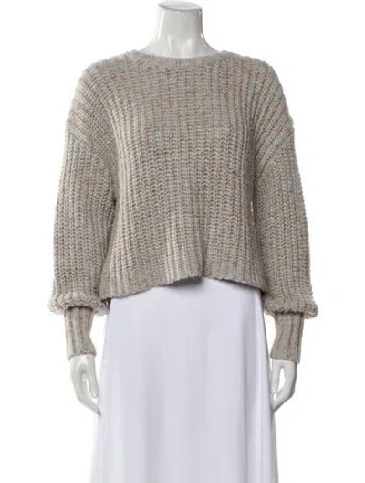 Pre-owned Cinq À Sept Crew Neck Sweater In Gray